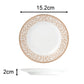 20pc Mosaic Cream & Gold Dinner Set