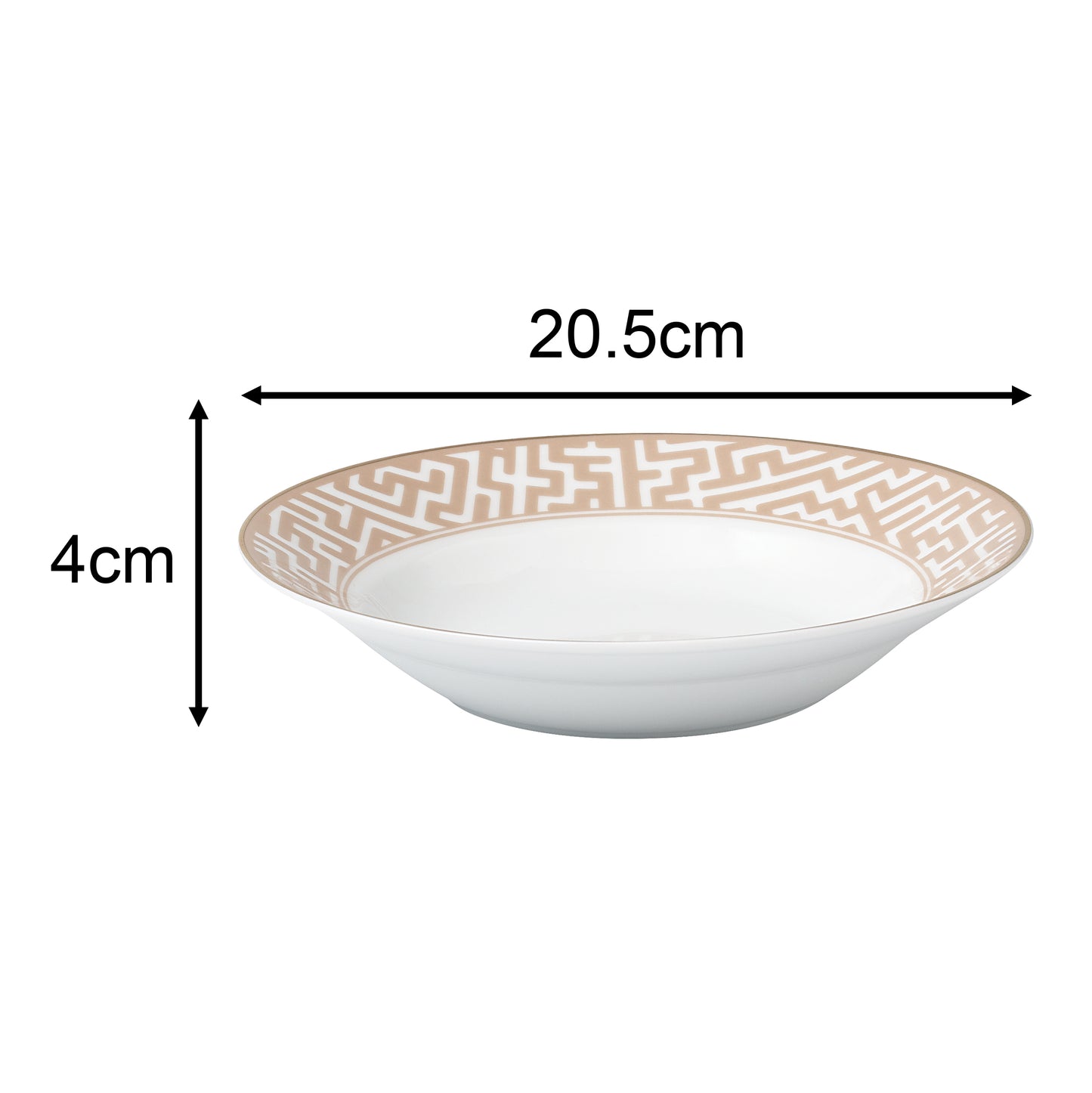 20pc Mosaic Cream & Gold Dinner Set
