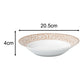 20pc Mosaic Cream & Gold Dinner Set