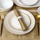 Gold Radiance Porcelain Dinnerware Set, 50 Pieces