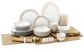 Gold Radiance Porcelain Dinnerware Set, 50 Pieces