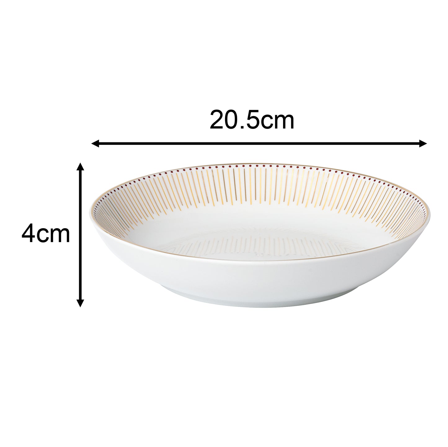 Gold Radiance Porcelain Dinnerware Set, 50 Pieces
