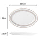 Gold Swirl Porcelain Dinnerware, 35 Pieces