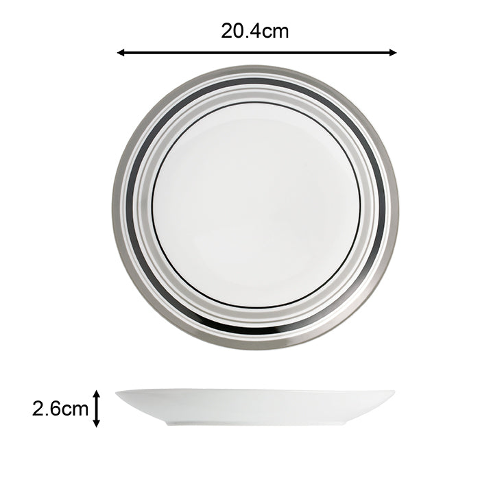 80pc Grey Brompton Dinner Set