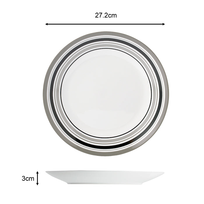 80pc Grey Brompton Dinner Set