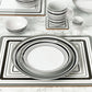 56pc Grey Brompton Dinner Set- No Cutlery