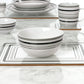 56pc Grey Brompton Dinner Set- No Cutlery