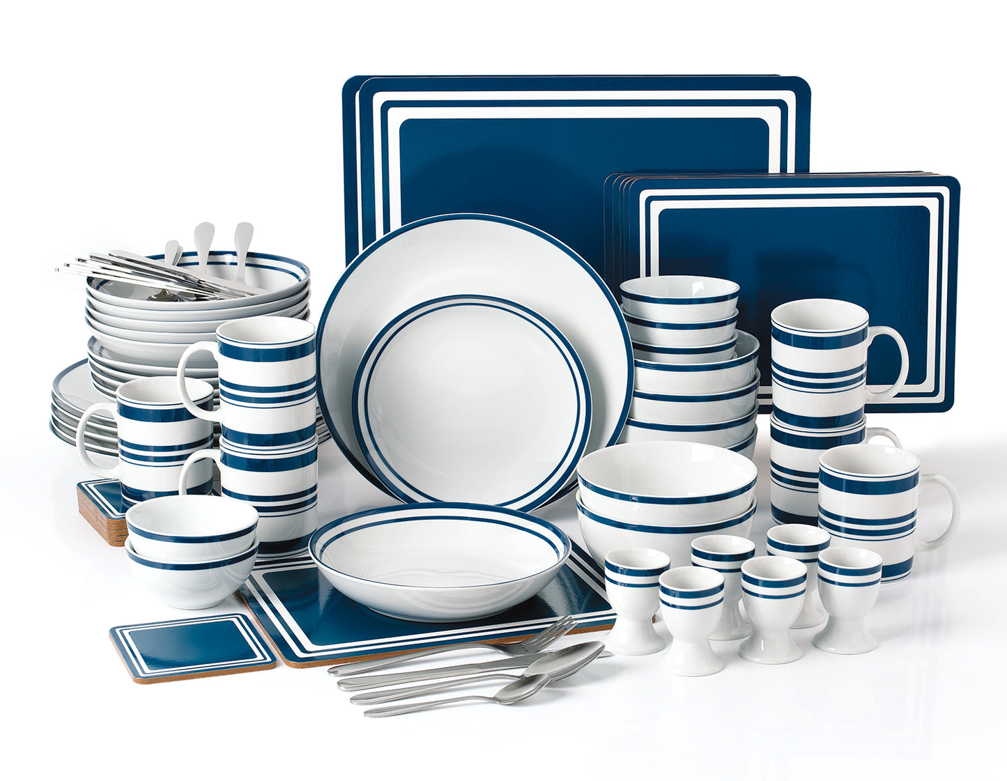 80pc Blue Bistro Combo Set
