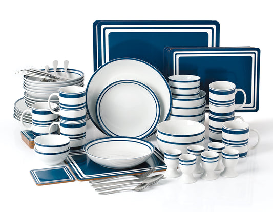 80pc Blue Bistro Combo Set
