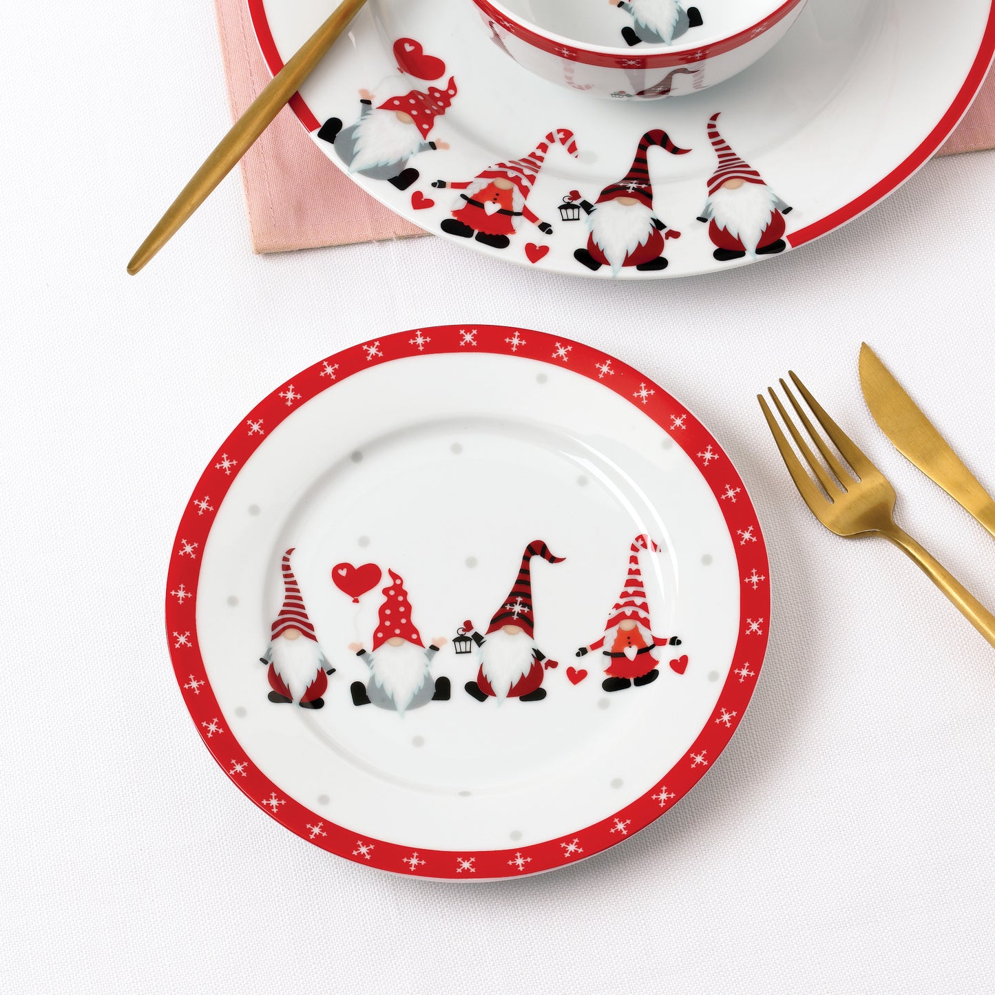 12pc Nordic Gnome Dinner Set
