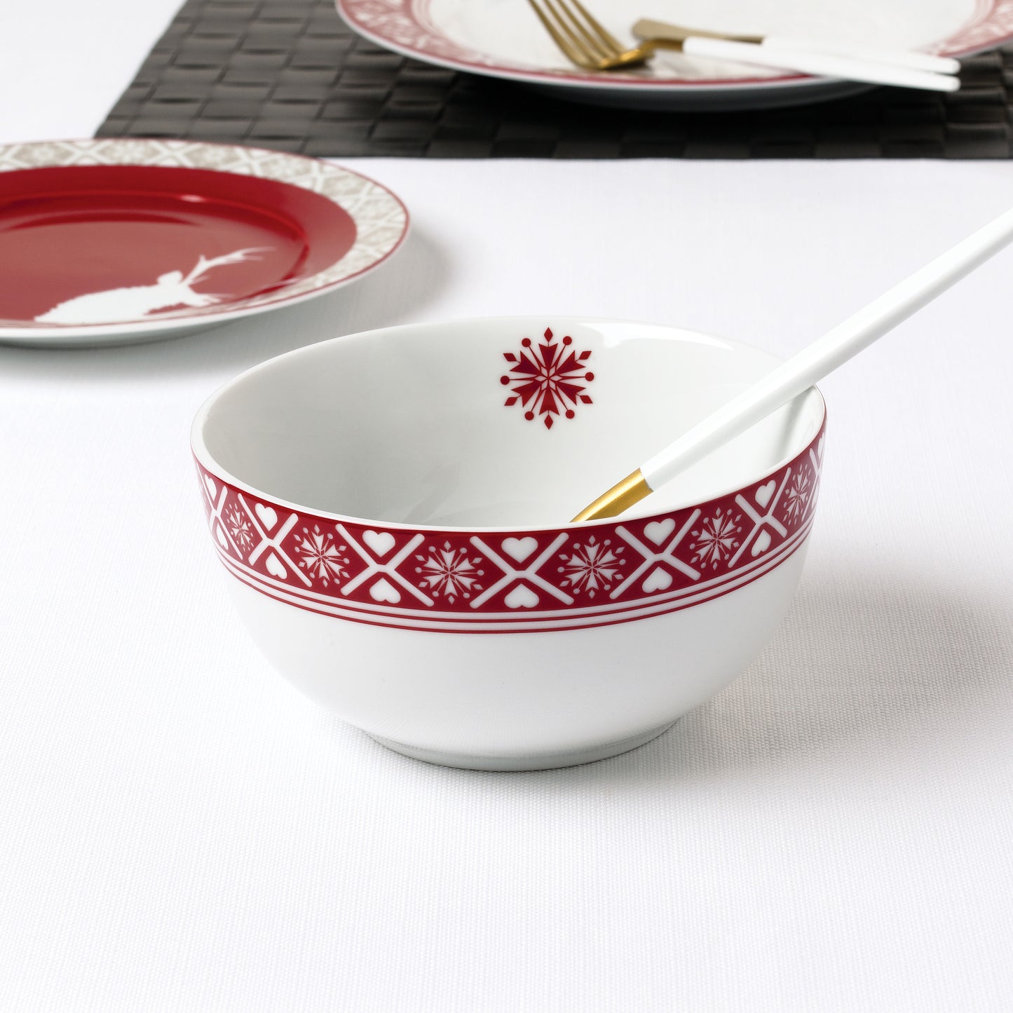 12pc Nordic Reindeer Dinner Set