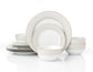 12pc Premium Diamond  & Gold Dinner Set  - Deep bowl