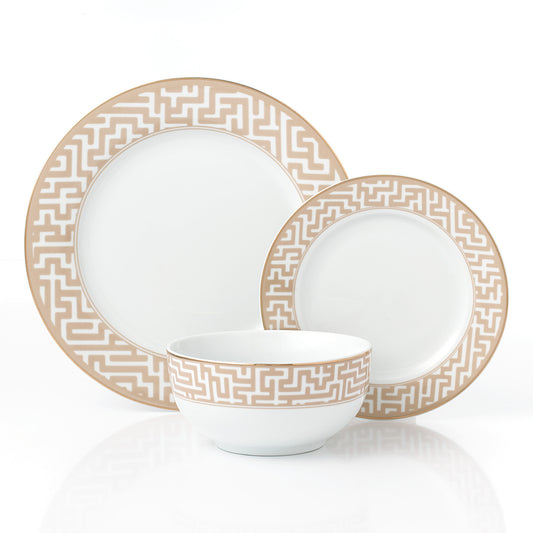 Mosaic Porcelain Dinner Set, 12 Pieces