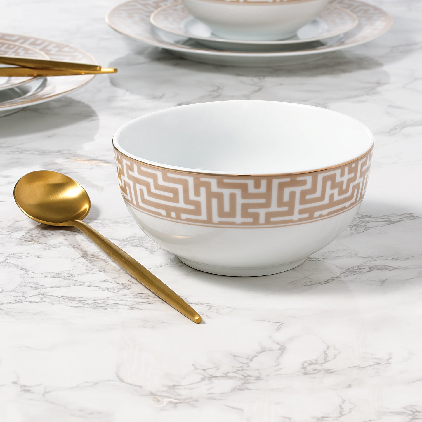 Mosaic Porcelain Dinner Set, 12 Pieces