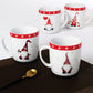 Nordic Gnome Xmas Porcelain Mug Set, 4 Pieces
