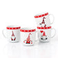 Nordic Gnome Xmas Porcelain Mug Set, 4 Pieces