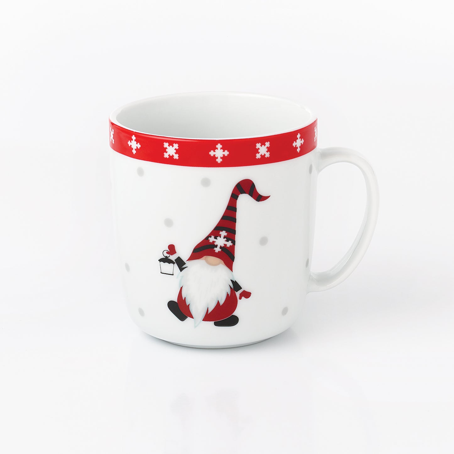 Nordic Gnome Xmas Porcelain Mug Set, 4 Pieces