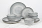 12PC Grey Star Reactive Glaze Dinner Set