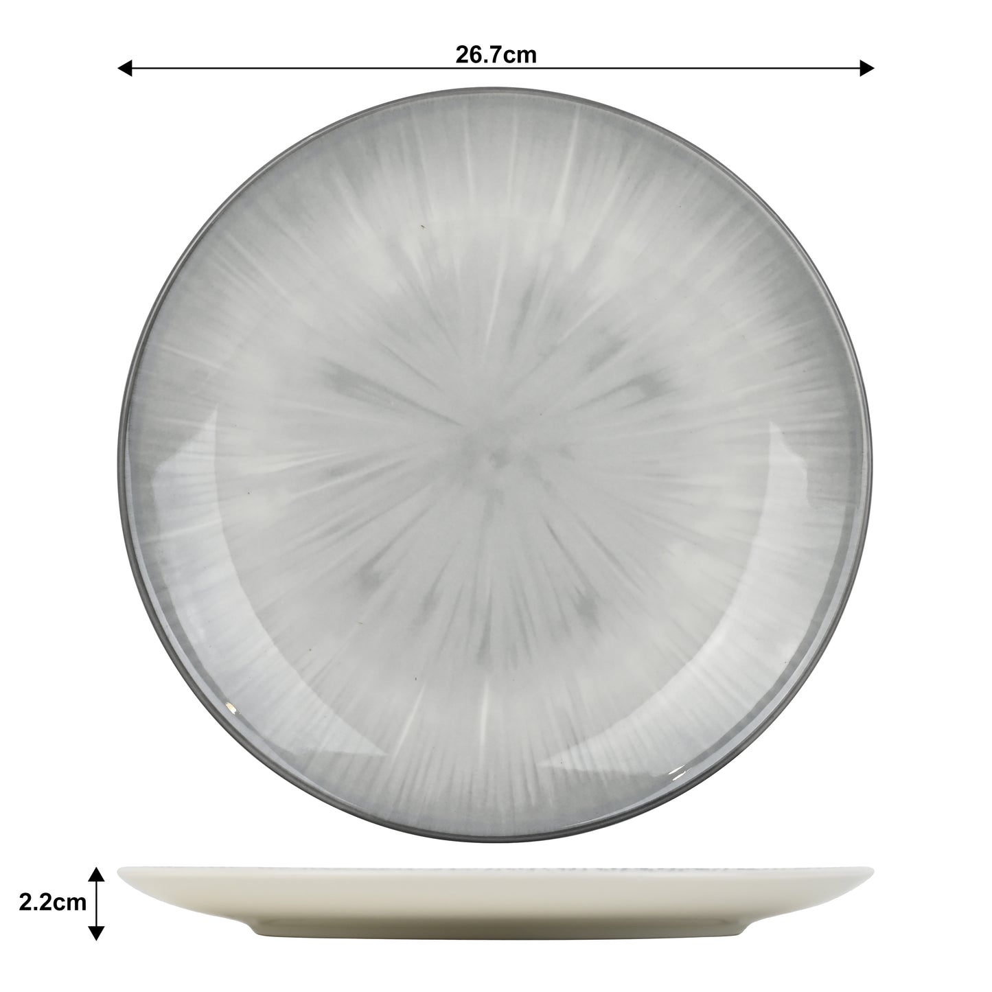 12PC Grey Star Reactive Glaze Dinner Set