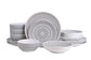 16pc White Pad Print Dinner Set