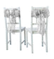 6pc Chair Bows -SILVER