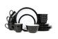 16 Piece Black Camden Dinner Set