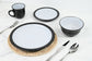 16 Piece Black Camden Dinner Set