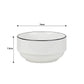 16pc Stackable White with Black Rim Dinner Set