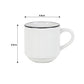 16pc Stackable White with Black Rim Dinner Set