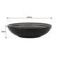 16PC Pad Print Black Dinner Set
