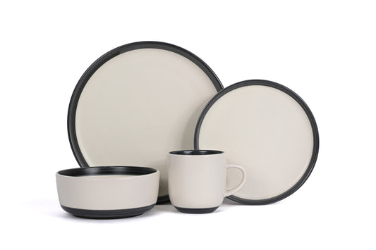 16pc Hand Brush Dinner Set