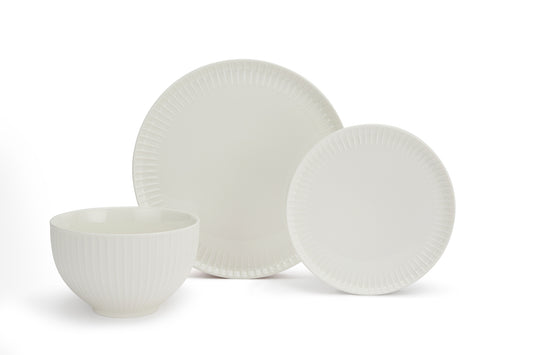 12pc Alumina Porcelain Textured D/Set