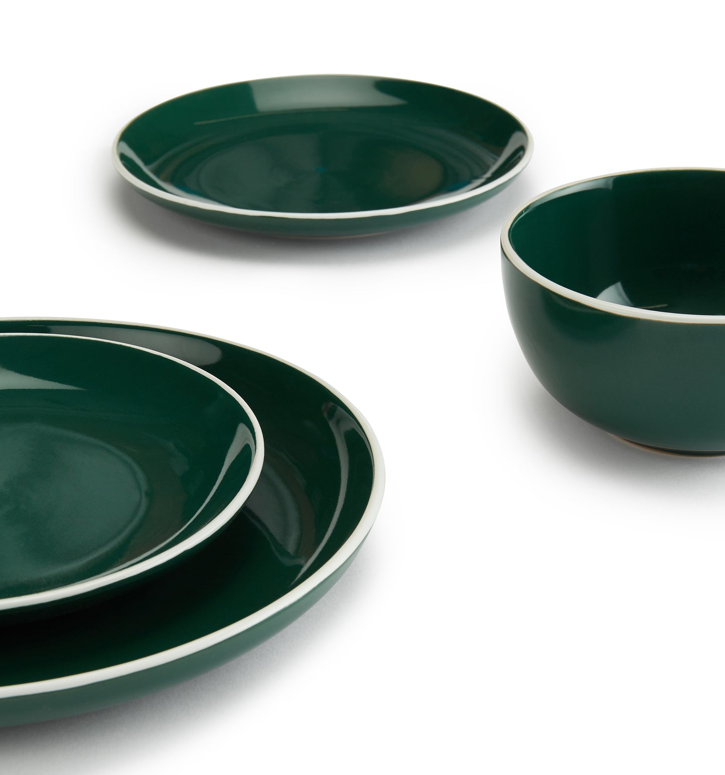 12pc Emerald Green Dinner Set