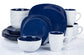 16pc Nova Square Dinner Set  Blue