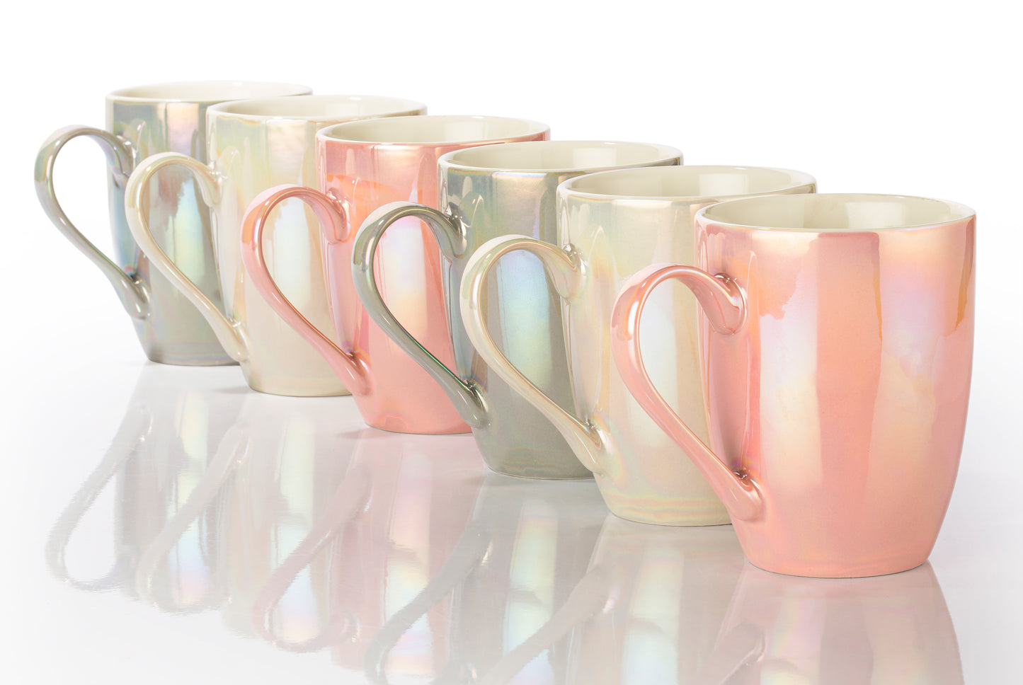 6pc Pearlescent Mug Set