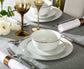 12pc Gold Rim Dinner Set