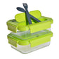 2 Piece Glass Food Lunch Containers