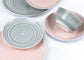 24pc Pink & Grey Spin Wash Dinner Set